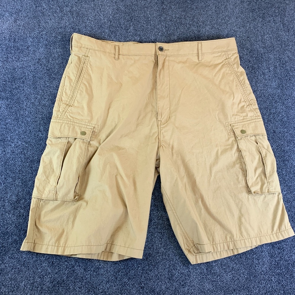Levi's Canvas Cargo Shorts Mens 42 Khaki Cotton Utility Combat High Rise Outdoor
